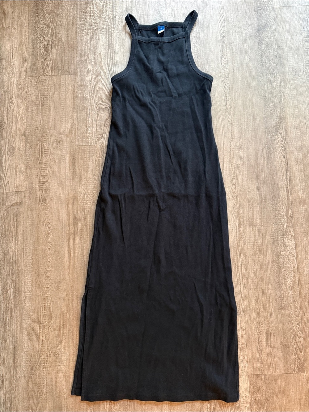 Black Ribbed Tank Midi Dress - Old Navy